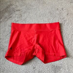 Under Amour Red Spandex Shorts SIZE L